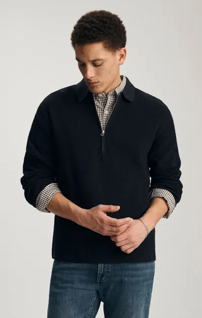 Mavi Raglan Half Zip Sweater In Night Sky In Blue