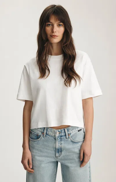 Mavi Riley Crew Neck T-shirt In White