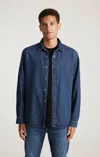 Mavi Roy Denim Shirt In Dark Indigo Luxe Black In Blue