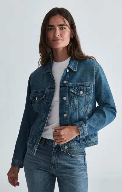 Mavi Rubie Denim Jacket In Mid Shaded Classic Blue In Medium Blue