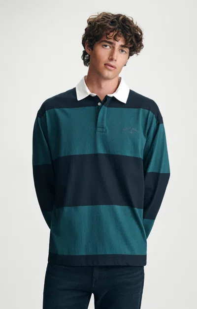 Mavi Rugby Polo Neck Sweatshirt In Dark Sea In Dark Blue