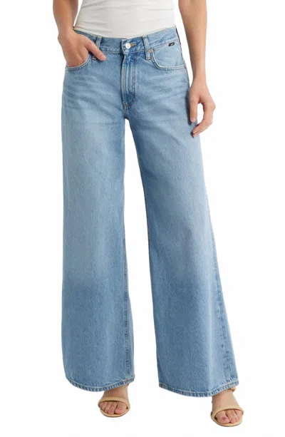 Mavi Sandy Extra Wide Leg Classic Denim Jean In Mid Used In Blue