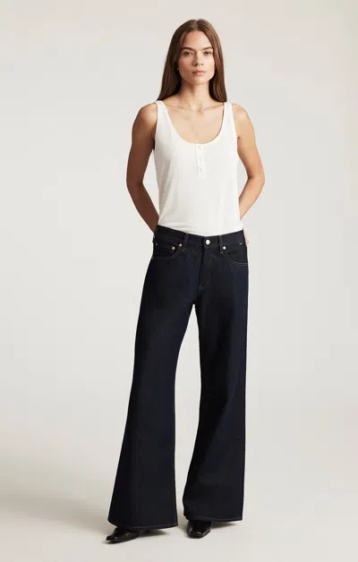 Mavi Sandy Wide Leg In Rinse Classic Denim In Blue