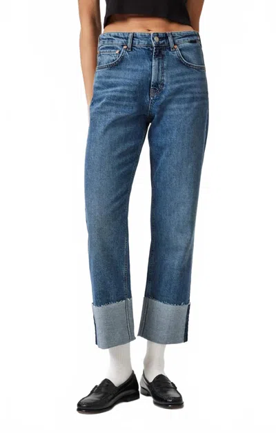 Mavi Savannah High-rise Straight Leg Jeans In Shaded Classic Blue In Multi