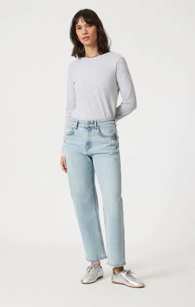 Mavi Savannah Straight Leg In Bleached Classic Blue In Light Blue
