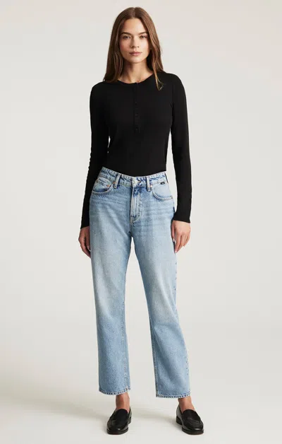 Mavi Savannah Straight Leg In Light Brushed Classic Denim In Blue