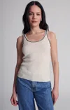 Mavi Scoop Neck Tank Top In Seedpearl