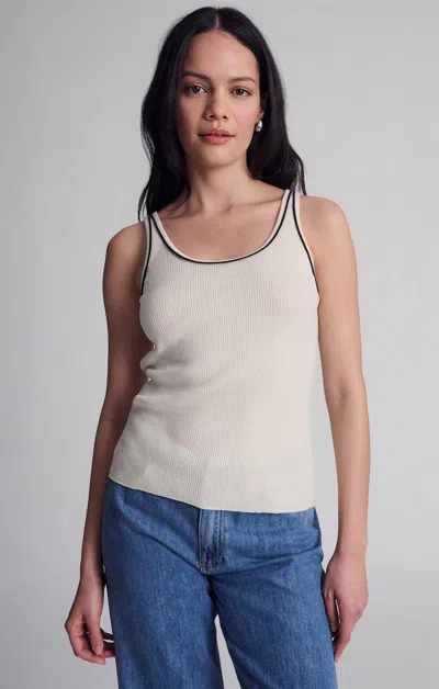 Mavi Scoop Neck Tank Top In Seedpearl