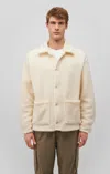 Mavi Sherpa Button-up Jacket In Antique White In Beige