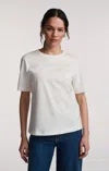 Mavi Short Sleeve Crew Neck T-shirt In Antique White In White