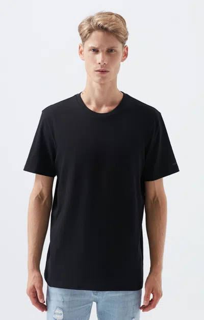 Mavi Short Sleeve Crew Neck T-shirt In Black