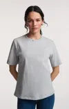 Mavi Short Sleeve Crew Neck T-shirt In High-rise In Grey