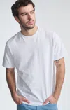 Mavi Short Sleeve Crew Neck T-shirt In Foggy Dew In White