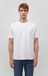 Mavi Short Sleeve Crew Neck T-shirt In Foggy Dew In White