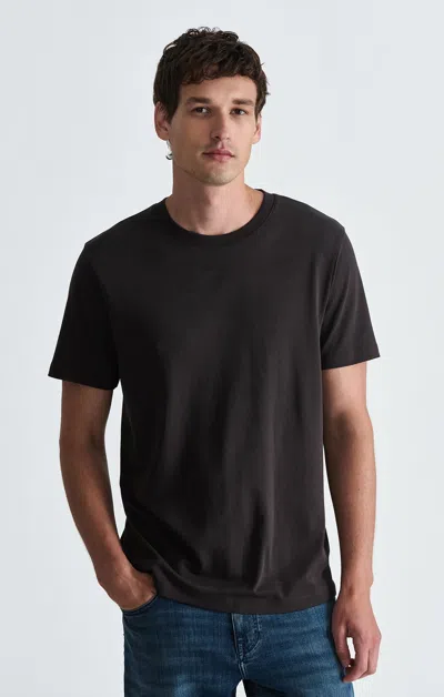 Mavi Short Sleeve Crew Neck Tee In After Dark In Brown