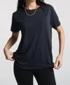 Mavi Short Sleeve Crew Neck Tee In Black In Black