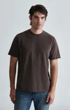 Mavi Short Sleeve Crew Neck Tee In Java In Brown