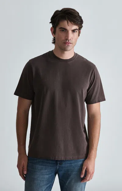 Mavi Short Sleeve Crew Neck Tee In Java In Brown