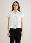 Mavi Short Sleeve Double Pocket Shirt In Antique White