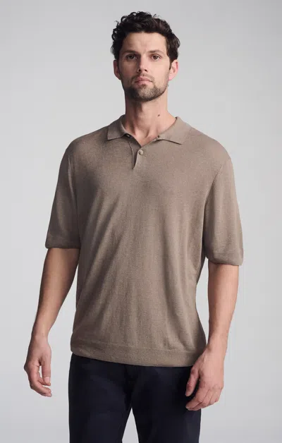Mavi Short Sleeve Polo Sweater In Brindle