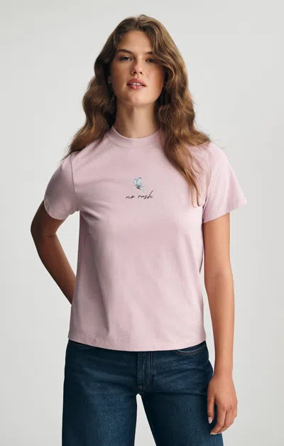 Mavi Short Sleeve Slim Fit T-shirt In Keepsake Lilac In Pink