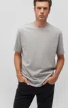 Mavi Short Sleeve T-shirt In Light Grey Melange In Grey
