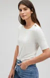 Mavi Shoulder Slit Shirt In Antique White In White
