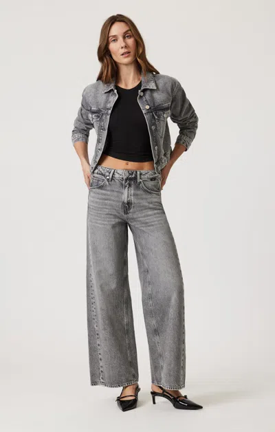 Mavi Siena Wide Leg In Light Smoke Denim In Grey