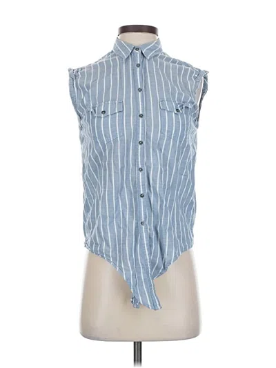 Pre-owned Mavi Sleeveless Button Down Shirt In Blue