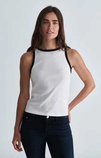 Mavi Sleeveless Crew Neck Jersey In White