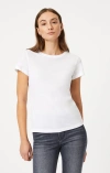 Mavi Basic Short Sleeve Crew Tee In White In White