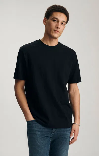 Mavi Slub Crew Neck T-shirt In Black