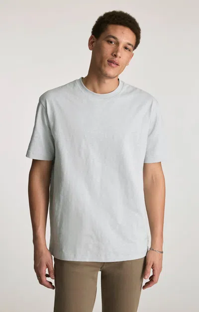 Mavi Slub Crew Neck T-shirt In Pearl Blue