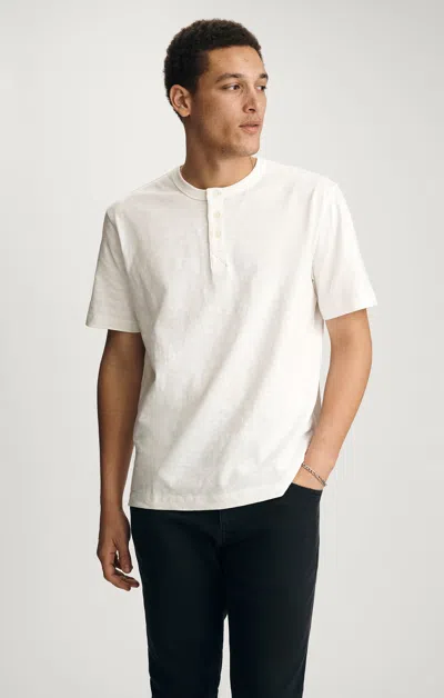Mavi Slub Henley T-shirt In Antique White