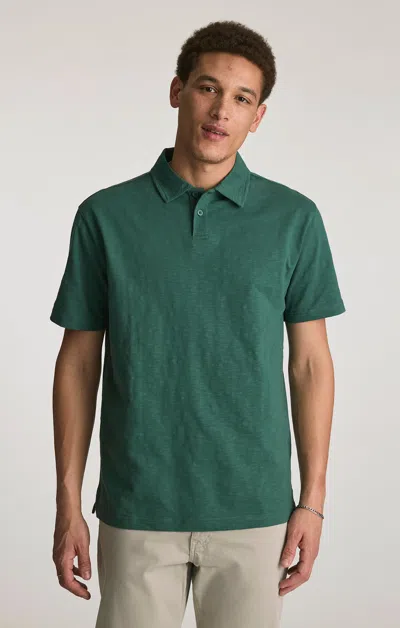 Mavi Slub Polo T-shirt In Bistro Green