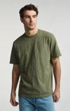 Mavi Slub Short Sleeve T-shirt In Dusty Olive In Green