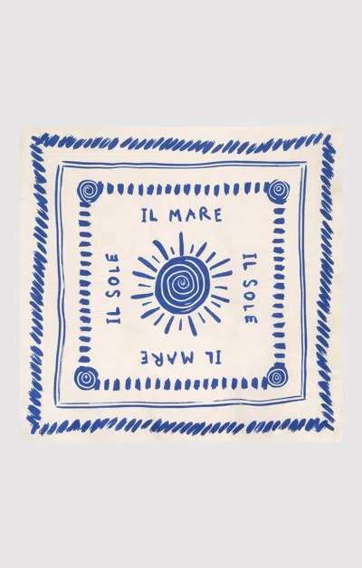 Mavi Small Silk Sun Bandana In Antique White