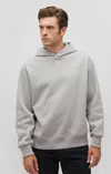 Mavi Snap-button Hoodie In Light Grey Melange In Grey