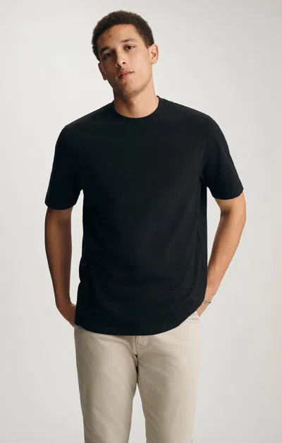 Mavi Soft Slub Crew Neck T-shirt In Black