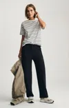 Mavi Sporty Luxe Tencel™ Straight Leg Pants In Black In Black