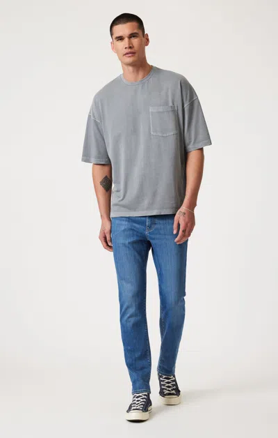 Mavi Steve Athletic Fit In Mid Brushed Supermove In Medium Blue