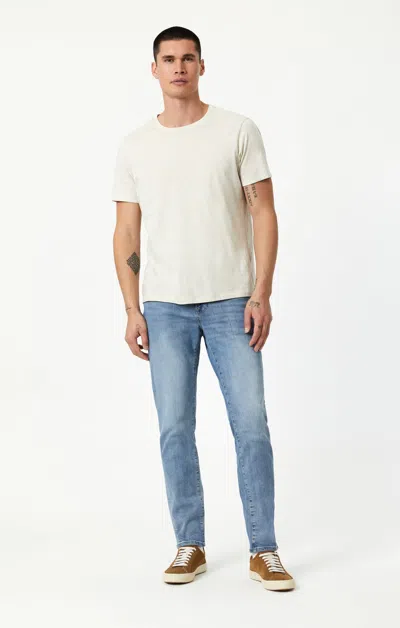 Mavi Steve Athletic Fit Jeans In Blue Brushed Organic Vintage In White