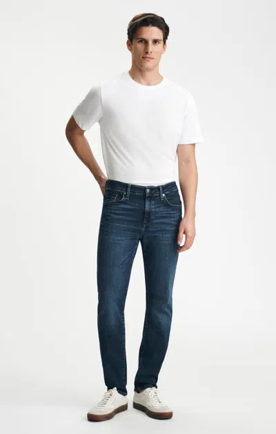Mavi Steve Athletic Fit Jeans In Dark Brushed Organic Vintage In Blue