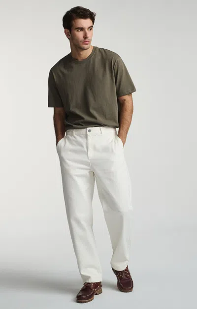 Mavi Straight Leg Pants In Antique White