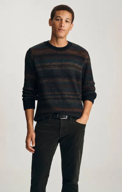 Mavi Striped Crew Neck Sweater In Copen Blue