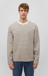Mavi Striped Crew Neck Sweatshirt In Chocolate Torte