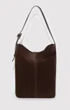 Mavi Suede Bucket Bag In Tortoise Shell In Brown