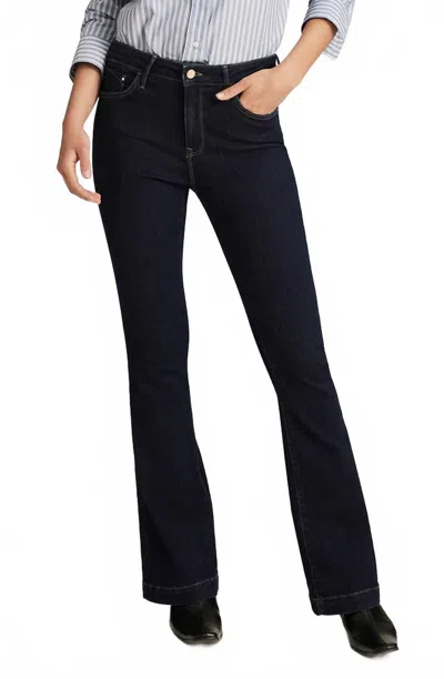Mavi Sydney Flare High Rise Jeans In Rinse Gold Premium In Black