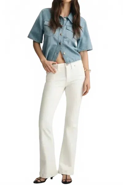 Mavi Sydney High Rise Flare Jean In Off White