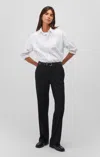 Mavi Tailored Straight Leg Pants In Black In Black